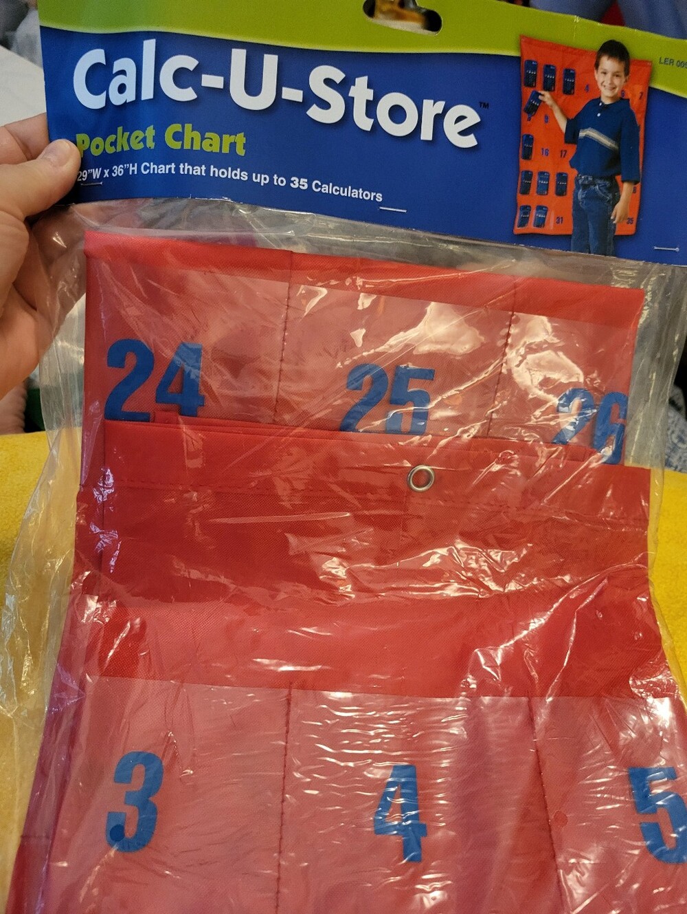 New Pocket Chart for Calculator Storage (Holds 35)